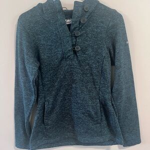 Columbia Blue Button-Up Hoodie